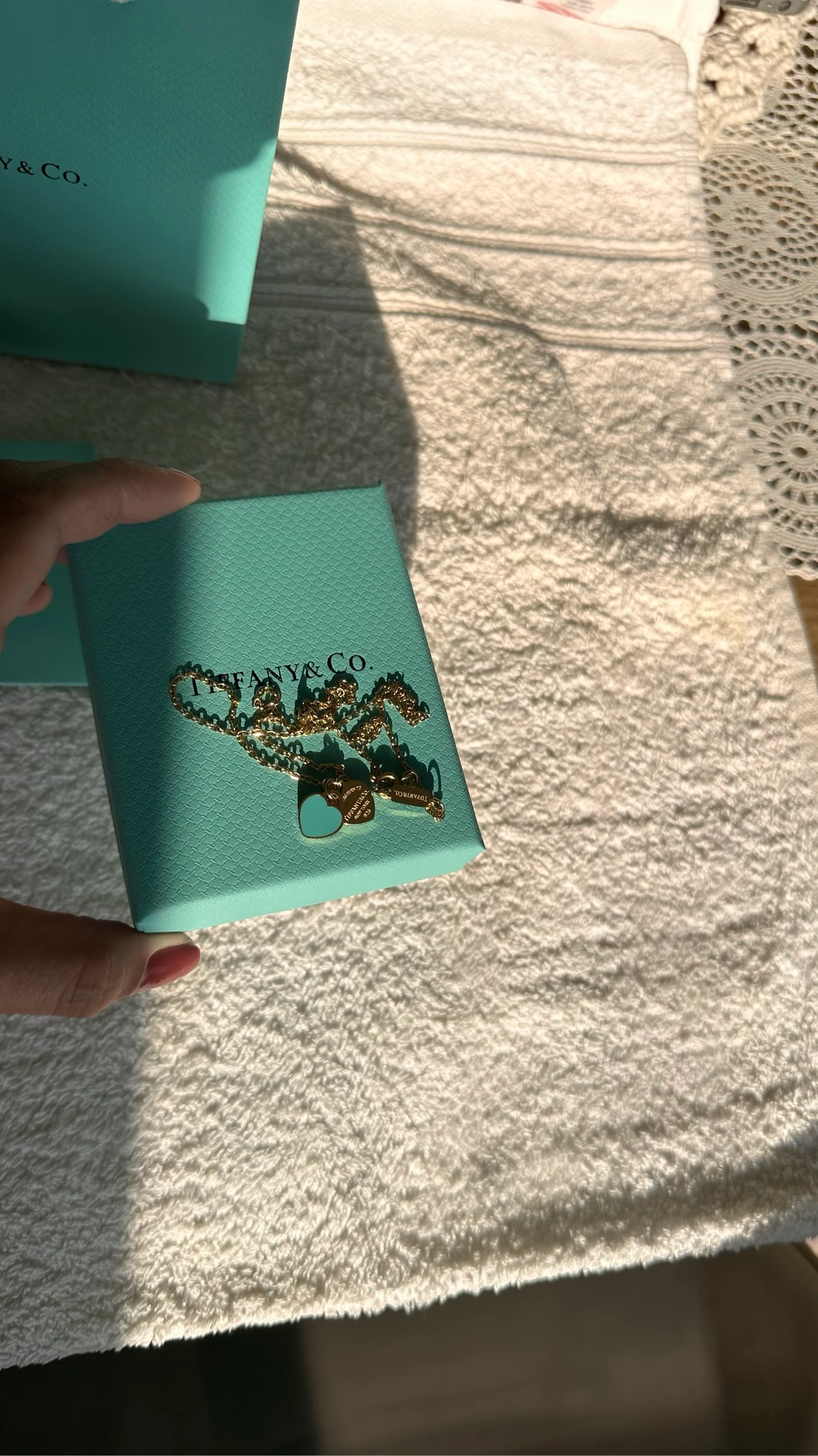 Collier - Style romantique cœur/Tiffany Or – photo 7